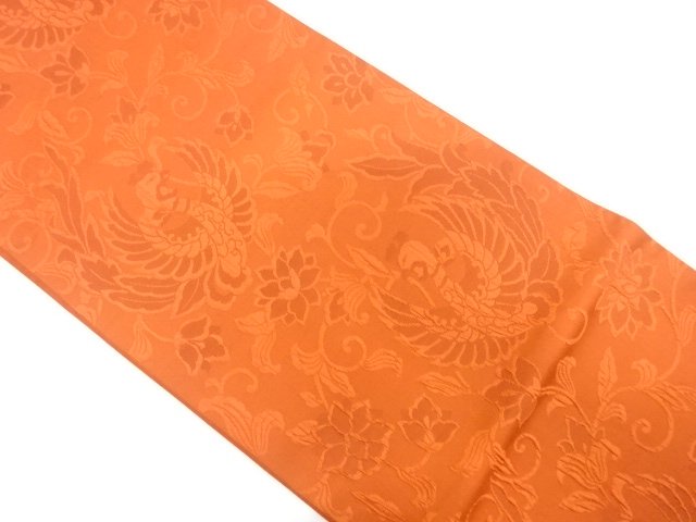 JAPANESE FUKURO OBI / UNUSED / WOVEN FLOWER ARABESQUE